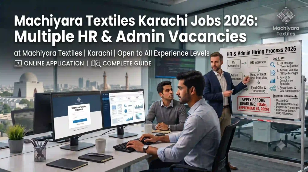Machiyara Textiles Karachi Jobs 2026 Multiple HR & Admin Vacancies