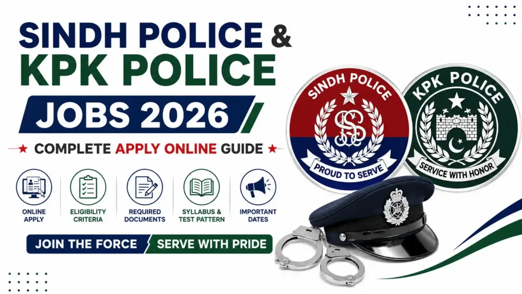 Sindh Police & KPK Police Jobs 2026 – Complete Apply Online Guide