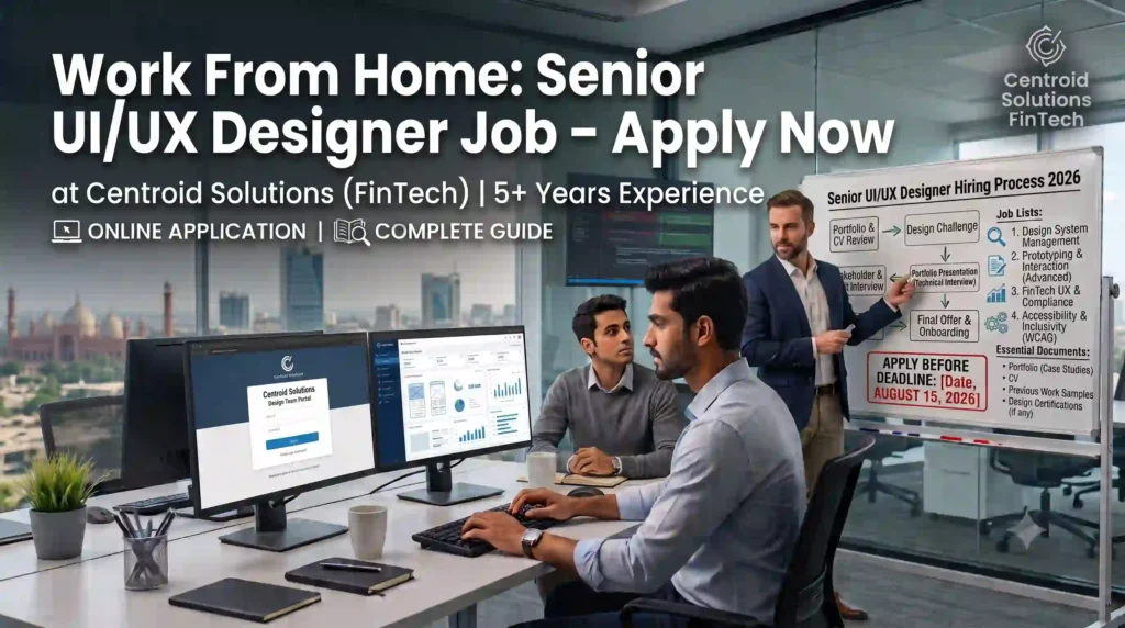 Work From Home Senior UIUX Designer Job at Centroid Solutions (FinTech) — Apply Now