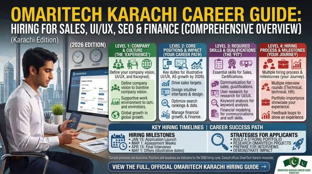 OmariTech Karachi Hiring Sales, UIUX, SEO & Finance Positions (2026) jobs